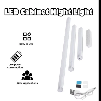 10-50cm LED Motion Sensor Under Cabinet Light USB Type-C for Closet Wardrobe - Image 1 of 4