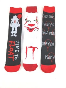 NEW WITHOUT TAGS SIZE 8/9 PENNY WISE “IT II” KNEE HIGH SOCKS 3 PAIRS - Picture 1 of 6