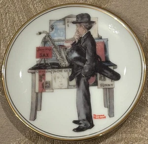 Norman Rockwell Miniature Collector’s Plate “JAZZ IT UP” Vintage D1-49 - Picture 1 of 2