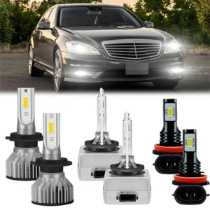 For Mercedes-Benz S550 2007-2010 LED HID Xenon Headlight Hi / Lo+Fog Light Bulbs - Picture 1 of 13