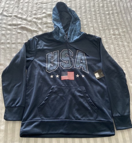 VETEMENTS Felpa con cappuccio ELEVEN VS 11 USA taglia m colore blu