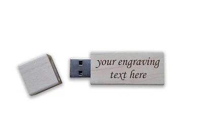ALCOR Unità flash USB personalizzata in legno incisa al laser 16 GB regalo di nozze