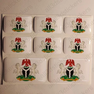 Sticker Nigeria Resin Domed Stickers Nigeria Coat of Arms 3D Vinyl Adhesive Car  - Picture 1 of 1