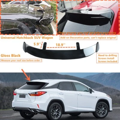For 2016-2022 Lexus RX350 RX350L RX450h Glossy Rear Roof Spoiler Wing Universal Foto 1 de 4