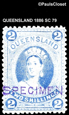 QUEENSLAND 1886 SC 79 REINA VICTORIA ESPÉCIMEN ULTRAMAR 2/- MHR EN MUY BUEN ESTADO Foto 1 de 2
