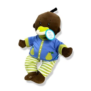 $46 Manhattan Toy Blue Green Baby Stella Brown Soft First Baby Doll 15" Age 12M - Picture 1 of 7