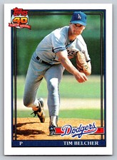 1991  Topps #25 Tim Belcher Los Angeles Dodgers