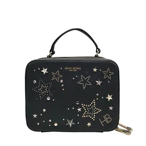 Henri Bendel Black Leather Studded Starry Top Handle Crossbody - Picture 1 of 11