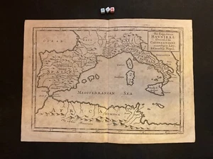 1728  VERY RARE Herman Moll Map , Genuine Antique, Expedition Of Hannibal - Picture 1 of 3