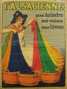 Advertising Poster Art Decal 1930s French Dye, l'Alsacienne, Original - Picture 1 of 1