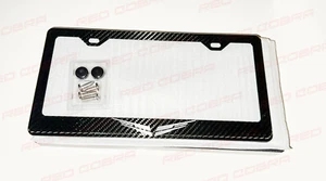 Blackwing V-Series WHITE TRUE Carbon Fiber License Plate Frame - Picture 1 of 1