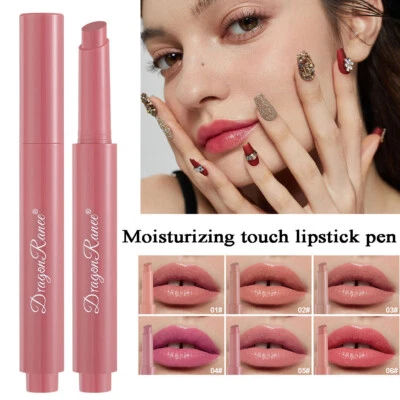 Nude Matte Lipstick Natural Velvet Air Moisture Smooth Crayon Lip Stain Makeup - Image 1 of 4