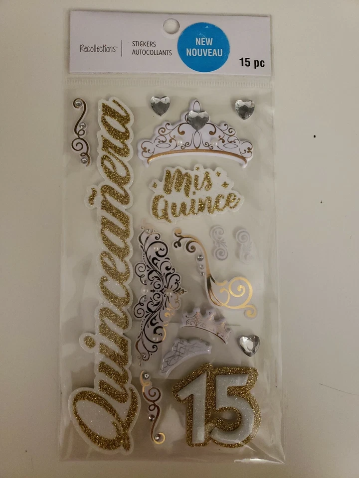 15 pegatinas para álbumes de recortes Quinceañera de recuerdos Foto 1 de 1