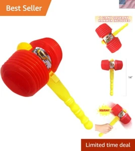 Squeaky Pounding Hammer Toy - 14 Inch Birthday Gift for Boys and Girls - Picture 1 of 8