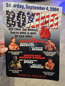 2004 Lamon Brewster Kali MEEHAN CORY SPINKS GONZALEZ Don King BOXING PROGRAM HTF - Picture 1 of 5