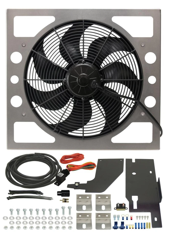 Ventilador de refrigeración del motor Derale - Se adapta al kit de ventilador eléctrico Jeep Wrangler TJ/YJ 1987-2006, Foto 1 de 4