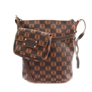 Bolso de Hombro Loewe Anagrama Pvc Cuero Logo Con Bolsa Marrón Naranja - Imagen 1 de 24