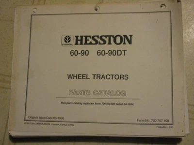 Hesston 60-90 60-90dt Wheel Tractor Parts Catalog Manual - Image 1 of 4