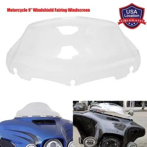 Clear 9" Windshield Windscreen For Harley Touring Electra Street Glide CVO 14-22 - Picture 1 of 14
