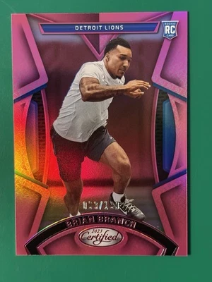 2023 Certified Brian Branch RC Pink Mirror SP #174 Lions 69/199 🔥🔥 - Image 1 of 2