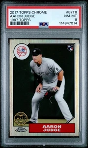 2017 Topps Chrome 1987 Topps Aaron Judge #87T8 Rookie PSA 8 - Bild 1 von 2