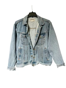Wrangler men’s vintage jean jacket size XL medium blue wash 80s 90s Button - Picture 1 of 10