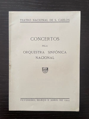GUILHERMINA SUGGIA - Programa de conciertos para violonchelo 14/04/1944 Dvorák, Sinigaglia, Fauré Foto 1 de 2