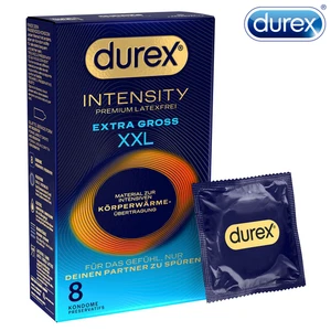 Durex Intensity XXL Preservativi Ultrasottili in Nitrile Senza Lattice x8 61mm - Picture 1 of 8
