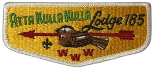 Atta Kulla Kulla Lodge 185 Blue Ridge Council SC S5 Flap WHT Bdr - Bild 1 von 2
