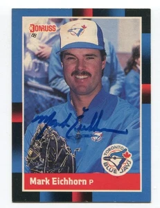 1988 Donruss Mark Eichhorn signed Card Baseball Autogramm Auto #121 - Bild 1 von 2