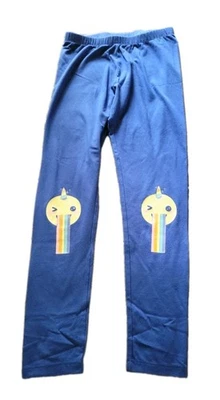Pantalones PJ Cat Jack Azul Real Emoji Smilie Arco Iris Brillo Unicornio Talla XL 14/16 Foto 1 de 2