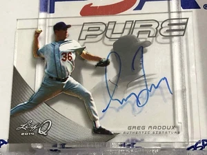 Greg Maddux 2014 Leaf Q Pure Clear Auto Atlanta Braves Chicago Cubs Legends HOF - Picture 1 of 2