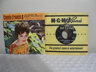 Connie Francis 45 PS I'm Gonna Be Warm This Winter Very Clean 1962 Original! - Image 1 of 4