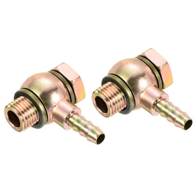 UXCELL 2x Schlauch Stachel Anschluss Ellenbogen 8mm M14x1.5 Außengewinde Winkeladapter