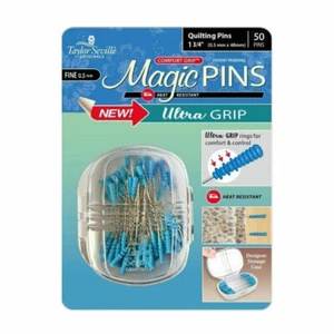 Taylor Seville Magic Pins Quilting Pins Fine Ultra Grip 0.5mm x 48mm 50pcs - Picture 1 of 2