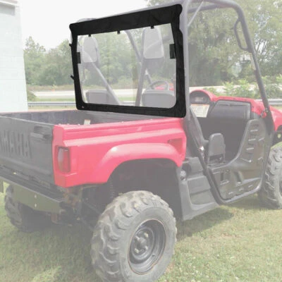 For Yamaha Rhino 450/ 660/ 700 UTV Rear Window Windshield 600D Black 78637 - Image 1 of 4