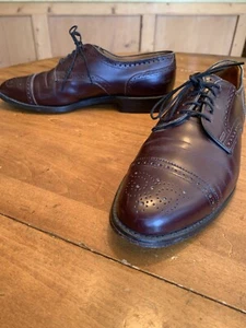 Allen Edmonds Sanford Burgundy Cap Toe Oxfords 9 D USA - Picture 1 of 12