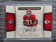 2017 Panini Limited Priest Holmes Team Trademark Auto Autograph #03/25 Chiefs