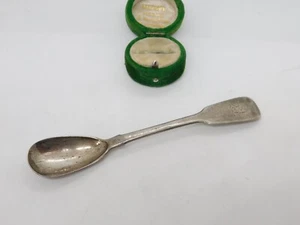 William IV Sterling Silver Rearing Horse Crest Mustard Spoon Antique 1834 London - Picture 1 of 4