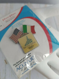 Torino 2006 Olympics Mexico USA Flag Souvenir Memorabilia Travel Pin Brooch