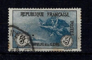 FRANCE STAMP YVERT 155 SCOTT B10 "WAR ORPHANS MARSEILLAISE 5F+5F" USED F-VF X522 - Picture 1 of 2