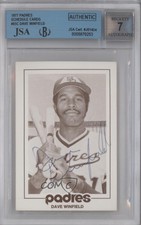 1977 San Diego Padres Schedule Cards Dave Winfield JSA Certified Encased by BGS