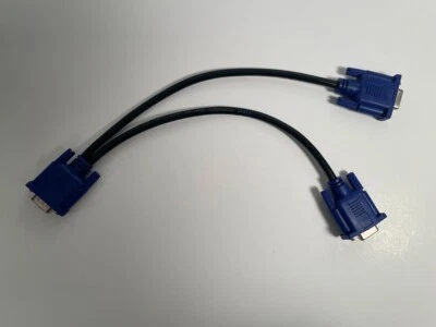 VGA SVGA 1 PC TO 2 MONITOR Male to 2 Dual Female Y Adapter Splitter Cable 15 PIN - Image 1 of 3