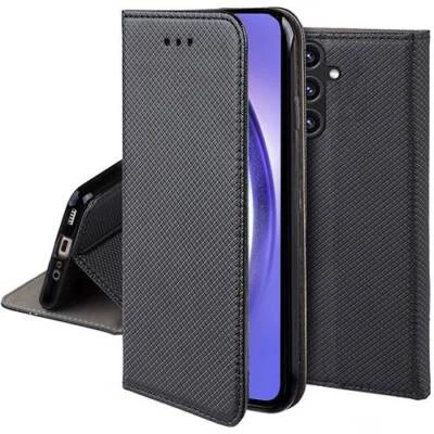 CUSTODIA LIBRO per SAMSUNG GALAXY - COVER LIBRETTO SMART MAGNET CASE NERO - Immagine 1 di 4