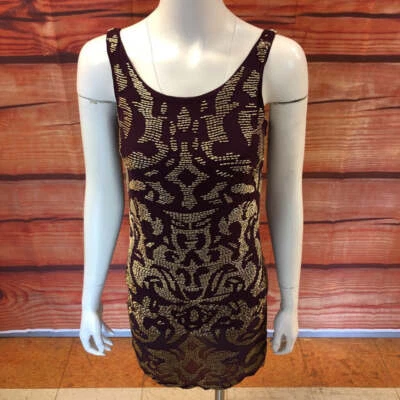 НОВЫЙ С ЯРЛЫКАМИ YOANA BARASCHI СИНИЙ СЛИВЫ БИСЕРОМ ПЛАТЬЕ РАЗМЕР 0 - Изображение 1 из 4