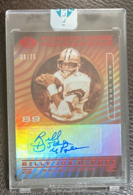 2020 Illusions RED Penmanship Dallas Cowboys BILL JOE DuPREE Autograph AUTO 9/75 - Image 1 of 3