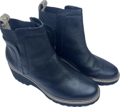 Dolce Vita Huey H2O 拉式防水皮革/弹性短靴,尺寸 US 8.5 鞋跟 — 第 1/4 张图片