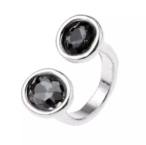 Handgefertigter Uno STYLE einzigartiger verstellbarer Ring der 50er Jahre GRAU (R45) - Bild 1 von 6