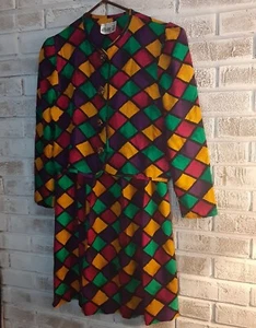 Vintage Act 1 1980s Skirt Set On Trend sz 8 U.S.A. Versatile Fun Bright - Picture 1 of 8