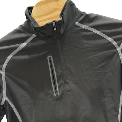 FootJoy FJ Mens Medium Golf Pullover 1/4 Zip Black Performance Stretch - Image 1 of 4